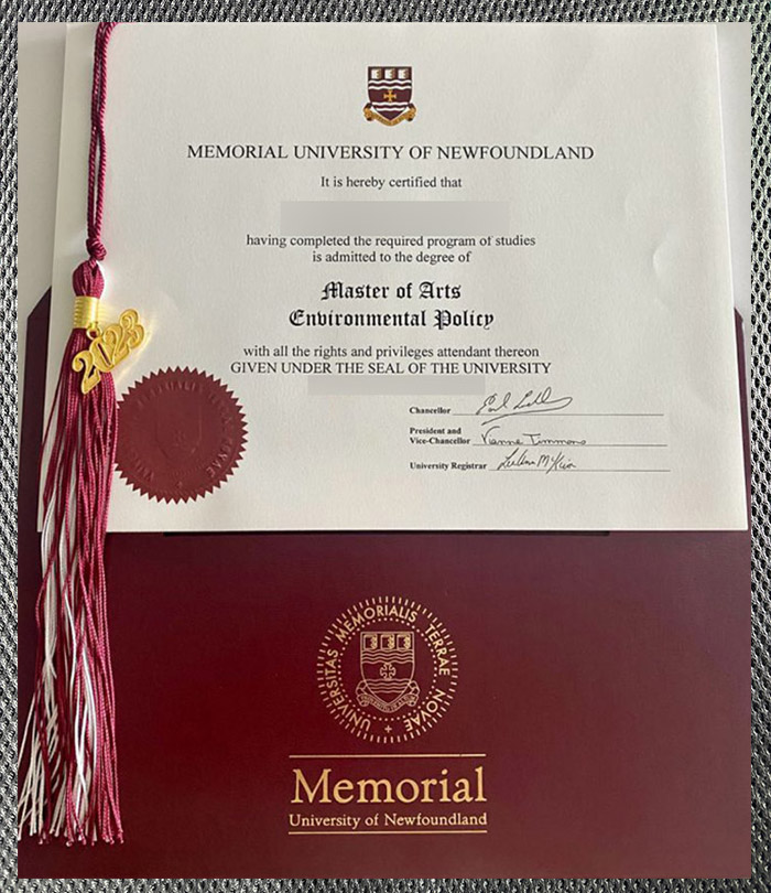 the high quality certificate issued by memorial university of newfoundland