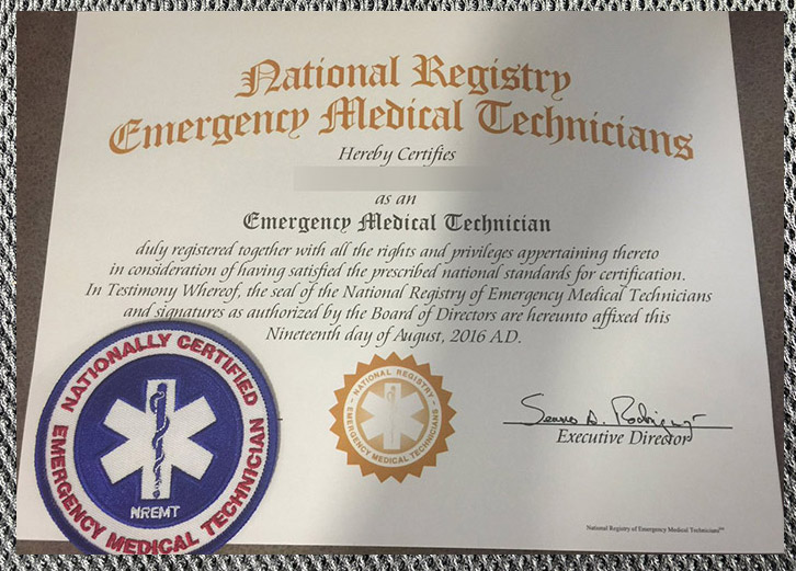 how to obtain an nremt certificate