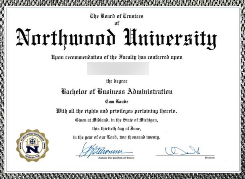 Where can I purchase a certificate from Northwood University? Northwood University2