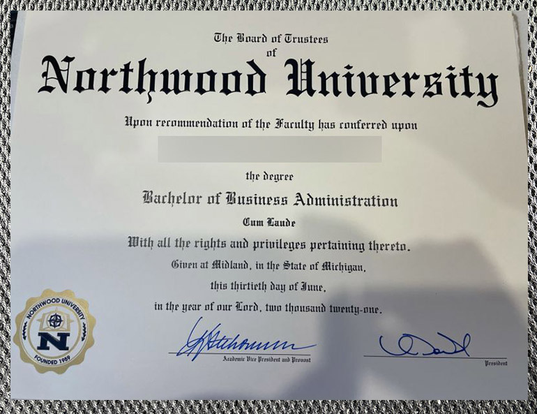 Where can I purchase a certificate from Northwood University? Northwood University3