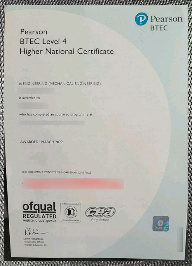 Order Pearson BTEC certificates online Pearson BTEC Certificate4