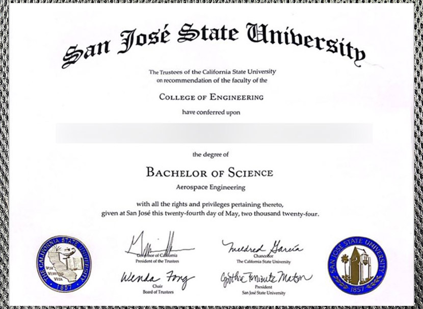 san jose state university certificate
