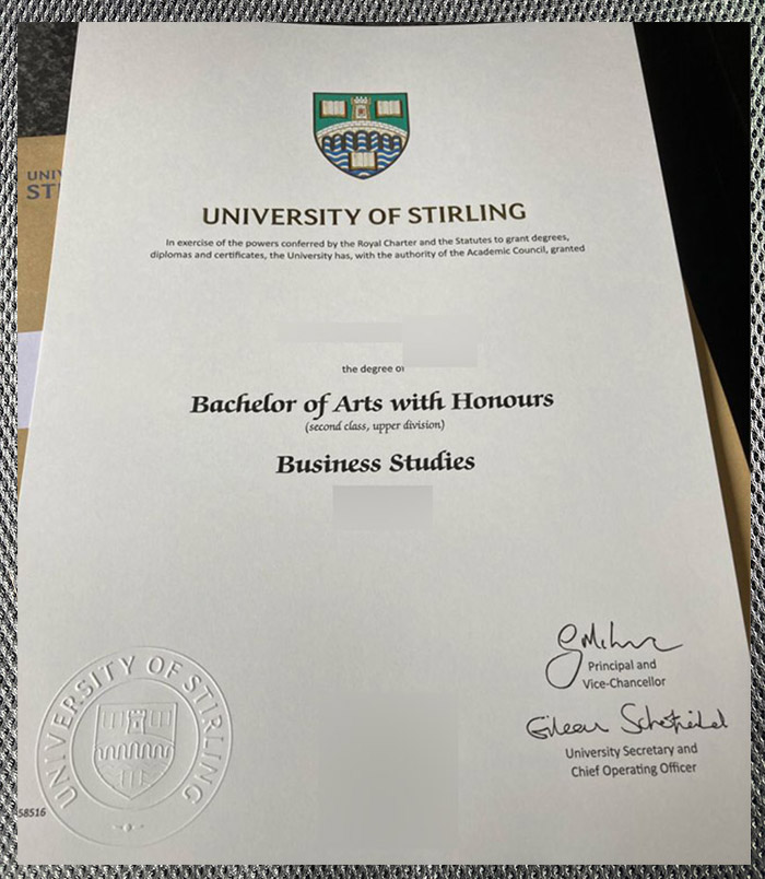 stirling university certificate diploma