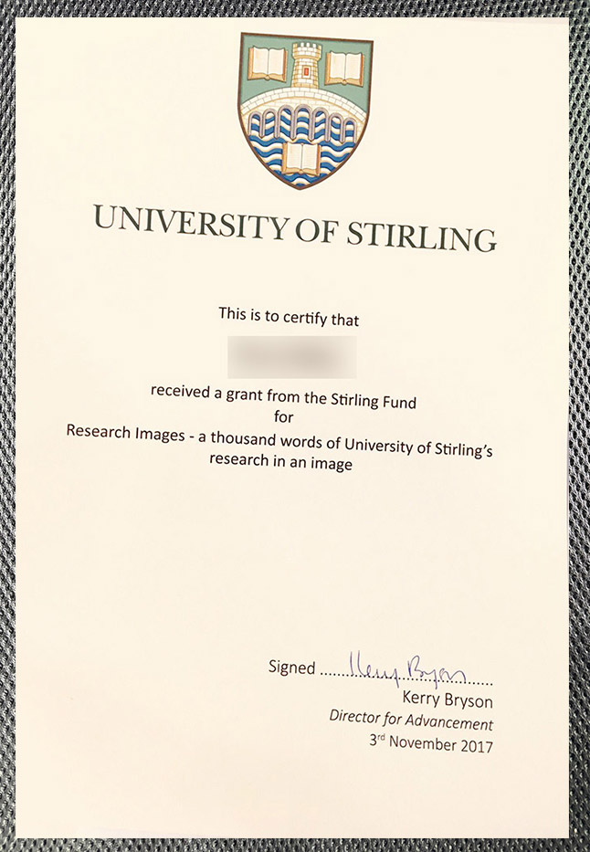 stirling university certificate diploma