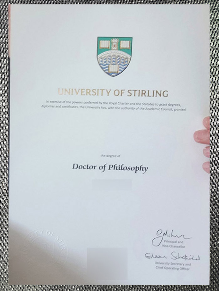 stirling university certificate diploma
