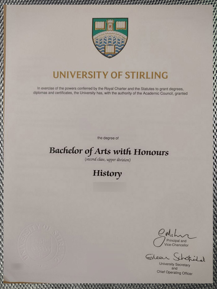 stirling university certificate diploma
