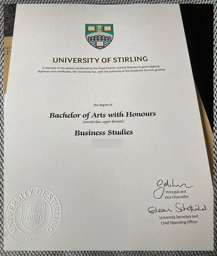 stirling university certificate diploma