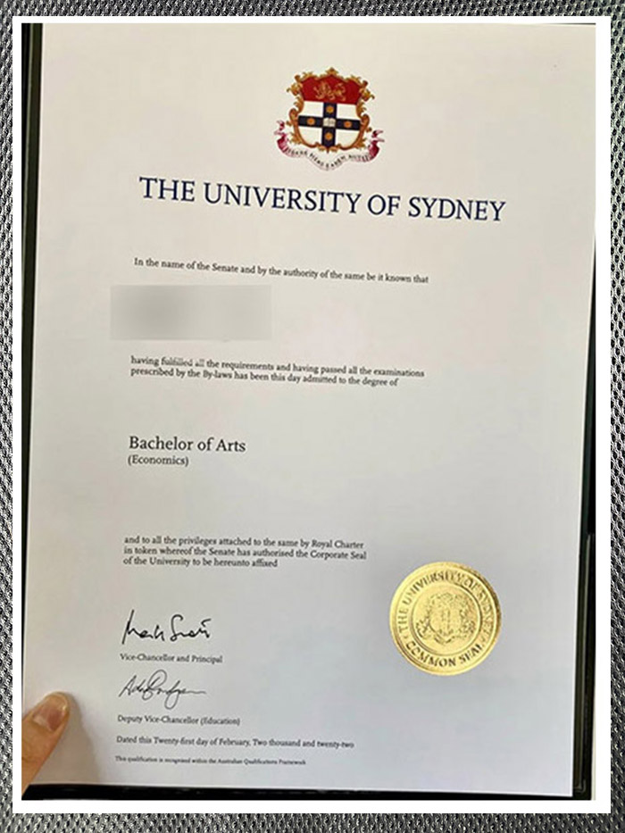 sydney university certificate