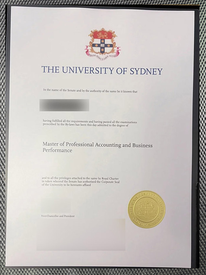 sydney university certificate