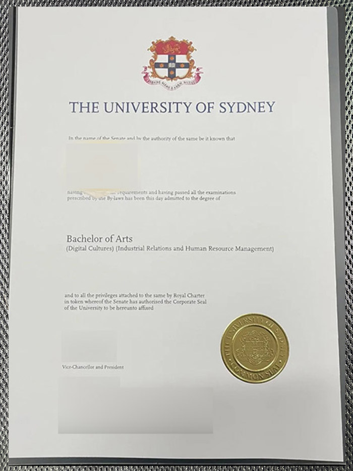 sydney university certificate
