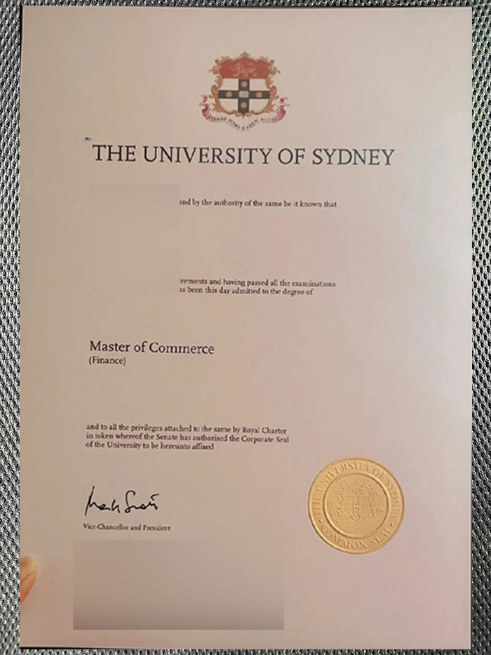 sydney university certificate