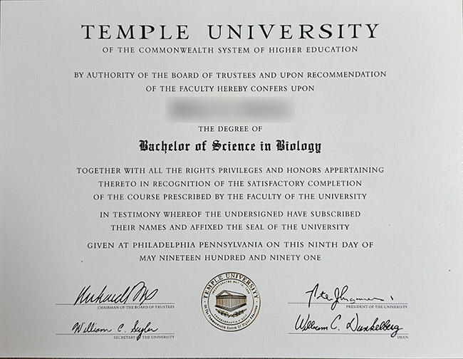 Which website can I use to purchase a degree certificate from Temple University? temple university certificate