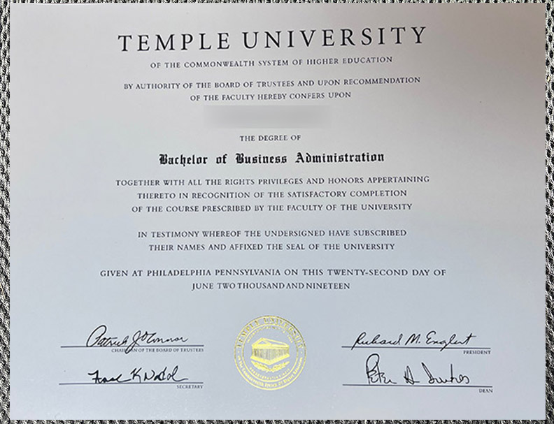 high quality diploma temple university certificate