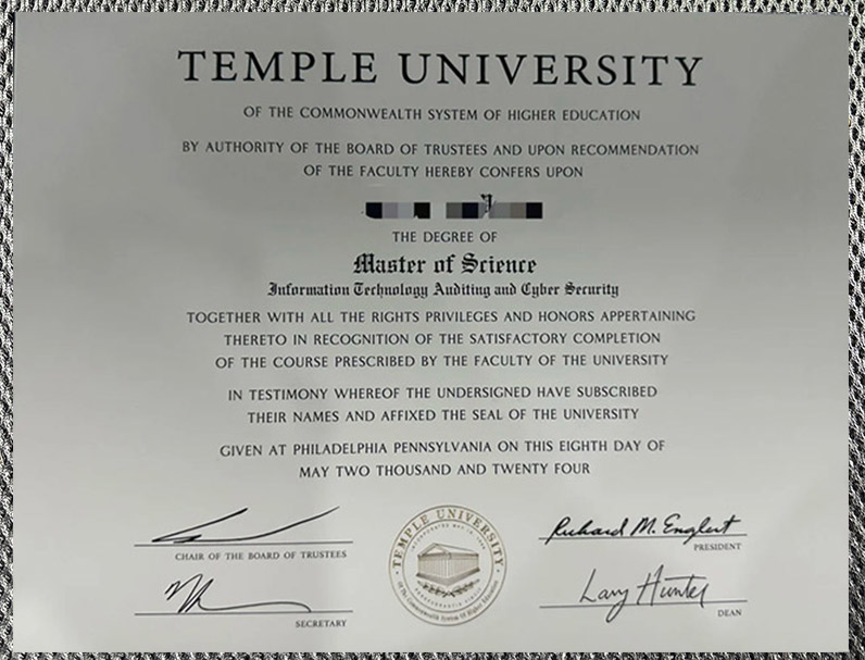 high quality diploma temple university certificate