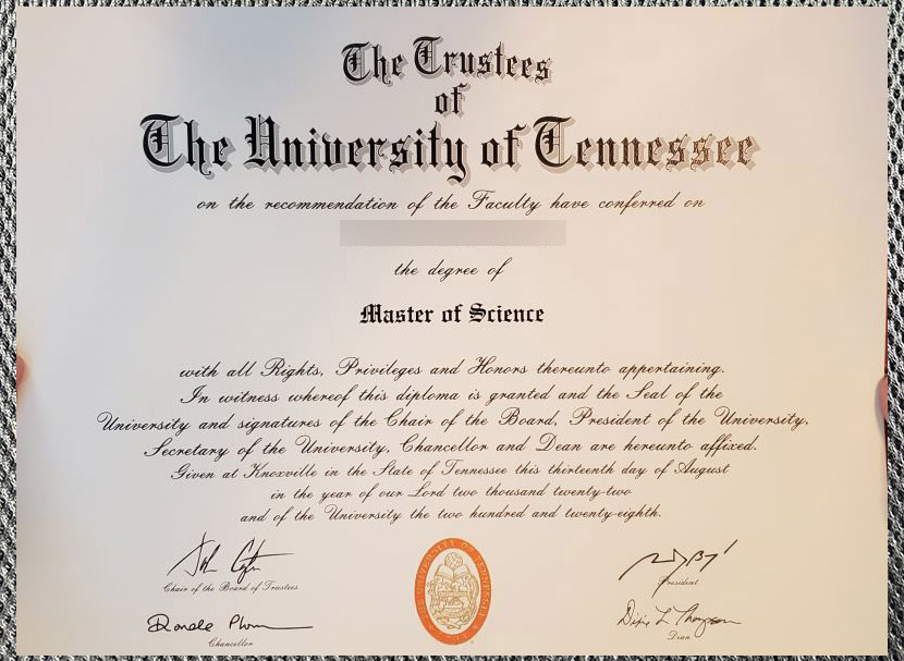 Please be sure to purchase a certificate diploma from the University of Tennessee. please be sure to purchase a certificate diploma from the university of tennessee.