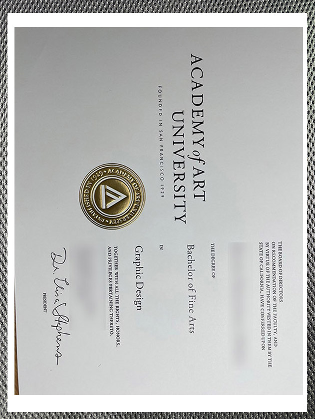 What is the degree certificate of San Francisco Art University like?