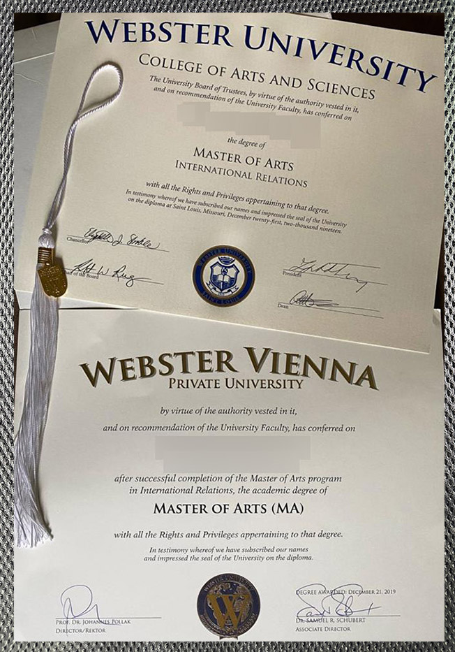 do you need the certificate diploma from webster university?