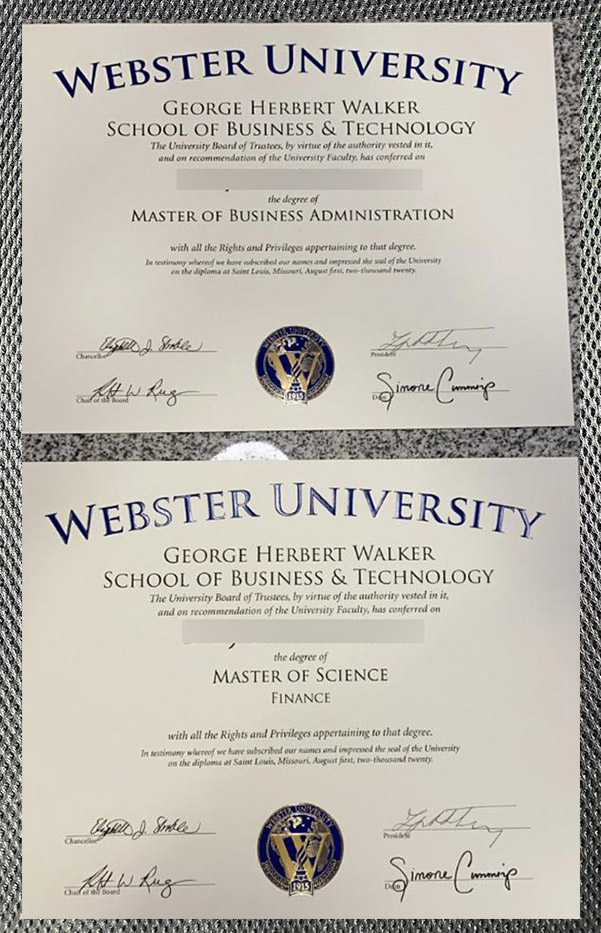 do you need the certificate diploma from webster university?