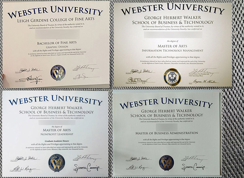 do you need the certificate diploma from webster university?