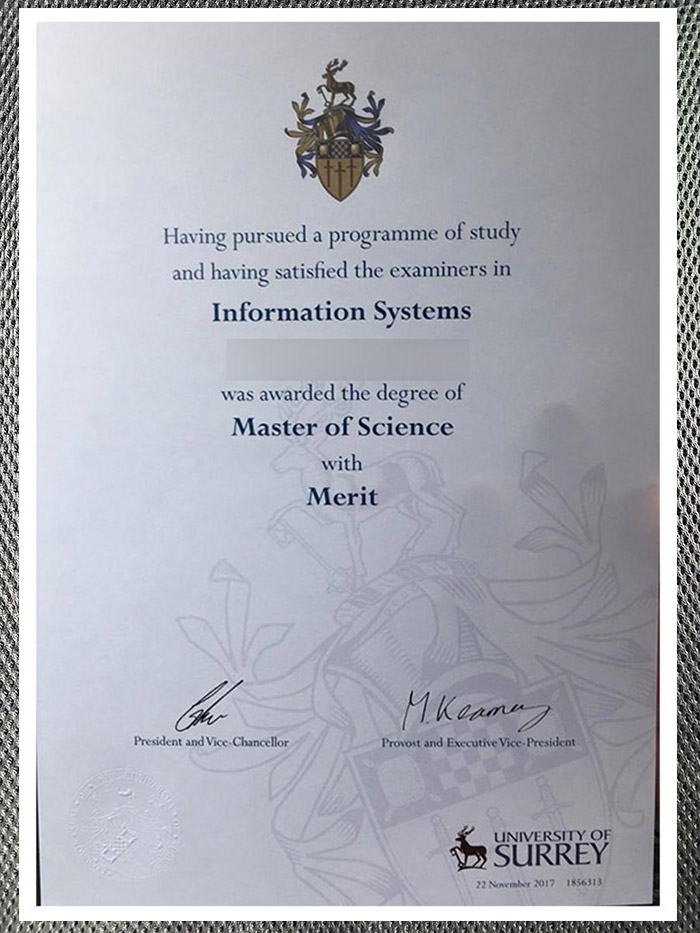 do you need the certificate diploma from the university of surrey?