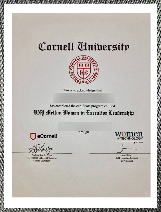 where can i purchase a certificate from cornell university?