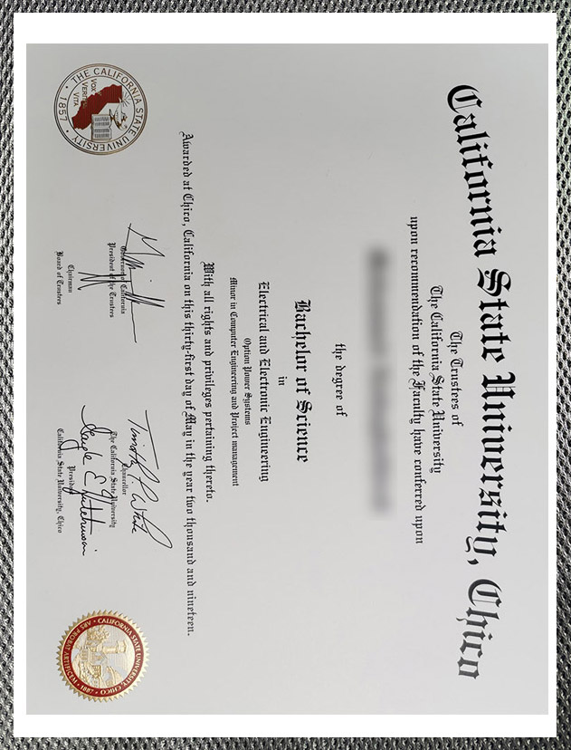 Order the diploma certificate of California State University, Chico online