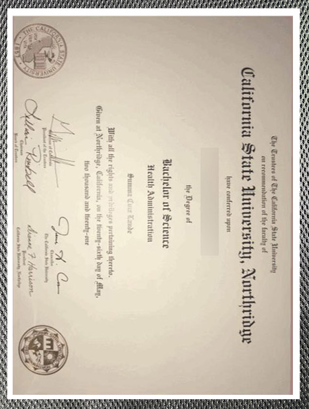 what is the degree certificate of california state university, northridge like?