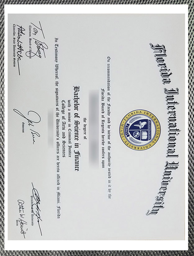 How much does it cost to purchase a degree certificate from Florida International University?