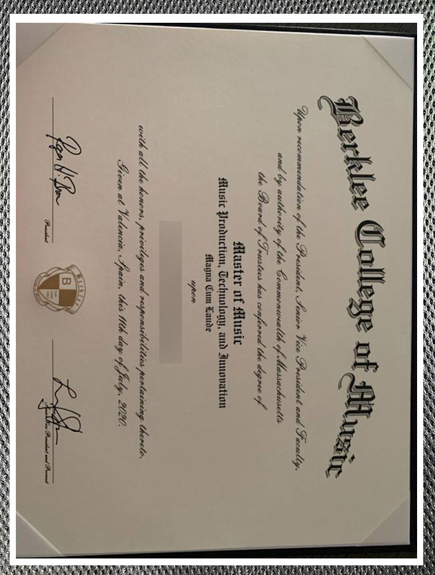 Please be sure to purchase a diploma from the Berklee College of Music.