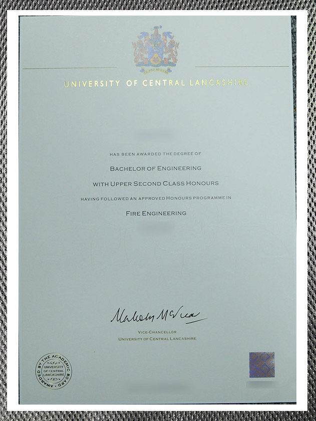 Please be sure to purchase a certificate from the University of Central Lancashire.