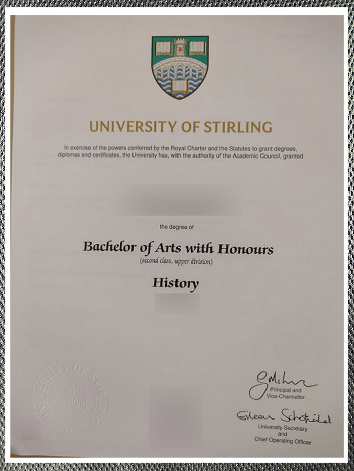 stirling university certificate diploma