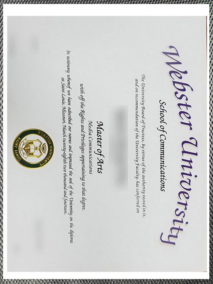 do you need the certificate diploma from webster university?