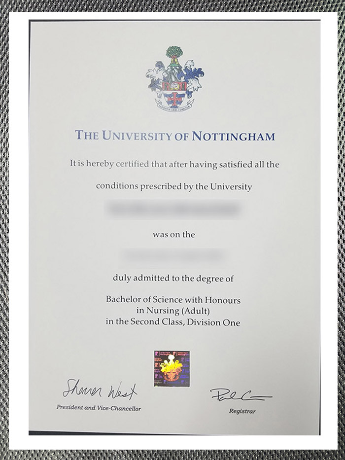 Order Nottingham University diploma certificate online
