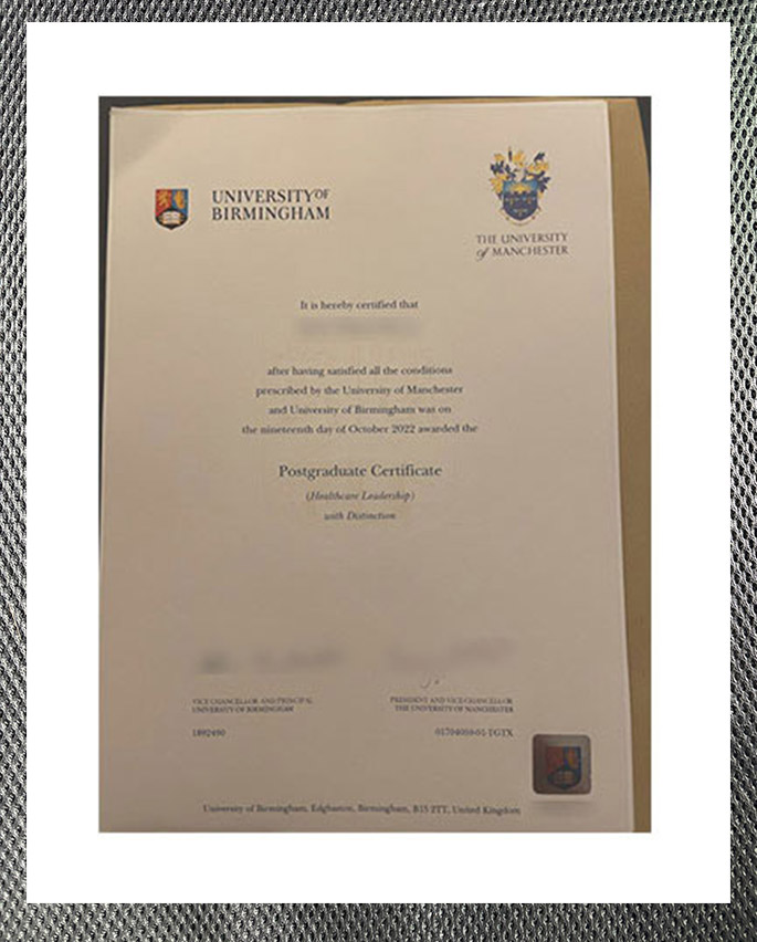 Order the degree diploma certificate of the University of Birmingham online