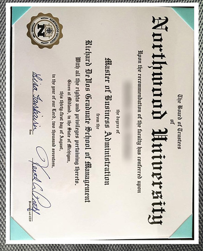 do you need a certificate diploma from northwood university?