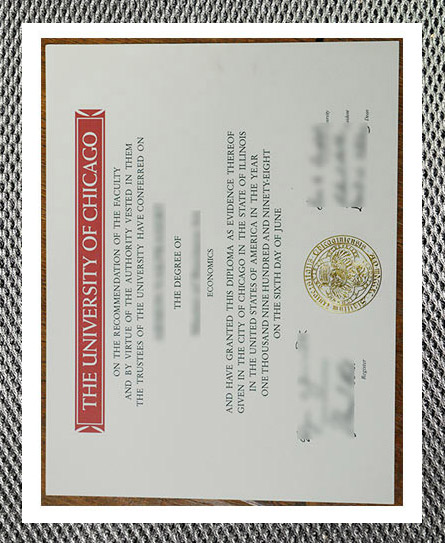 What is the degree certificate of the University of Chicago like?