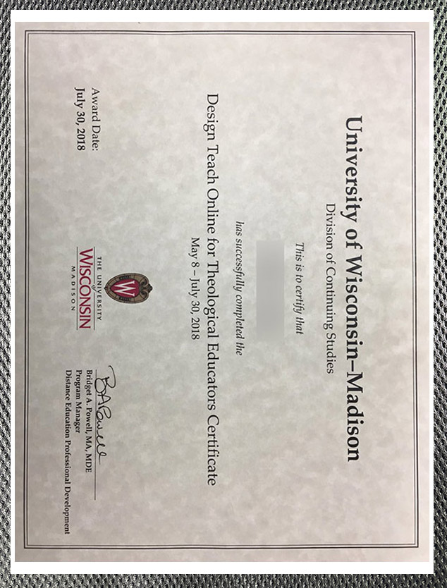Order the diploma certificate from the University of Wisconsin-Madison online