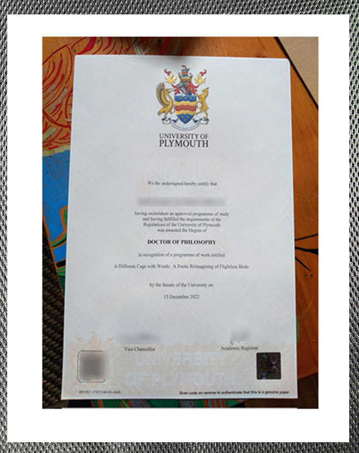 how much does it cost to purchase a certificate from plymouth university online?