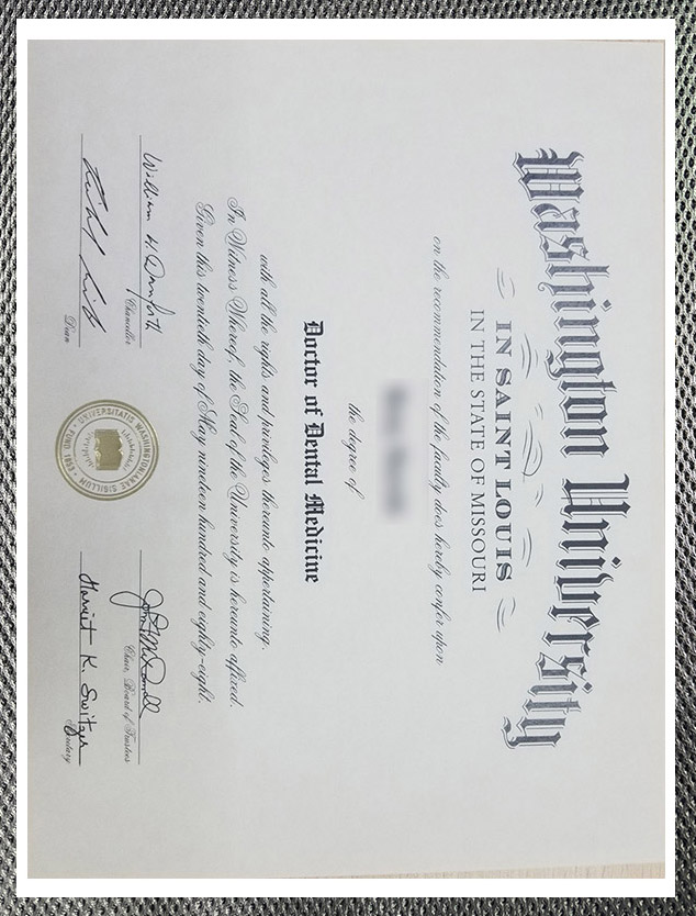 How can I order the diploma certificate from Washington University in St. Louis?