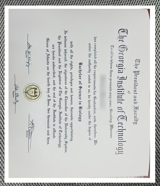 How can I order the diploma certificate from Georgia Institute of Technology?