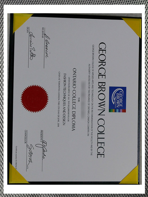 please be sure to purchase a certificate from george brown college.