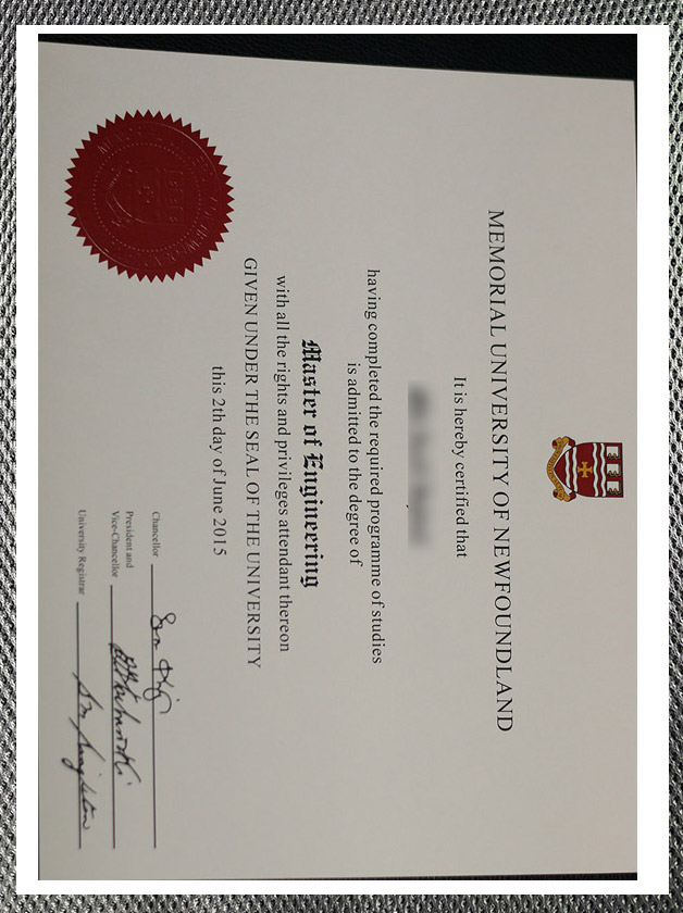 Certificate from Memorial University of Newfoundland