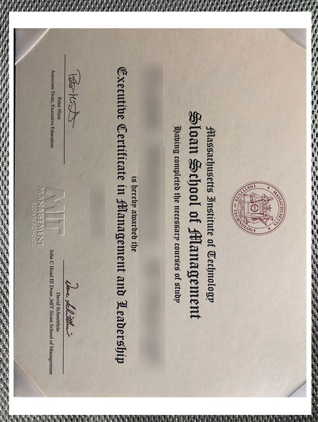 please be sure to purchase a certificate from the massachusetts institute of technology.