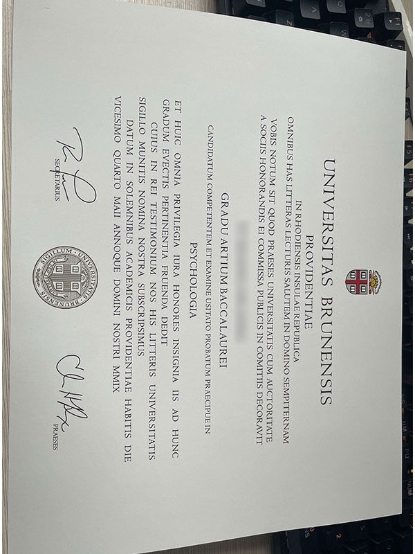 sample of brown university degree