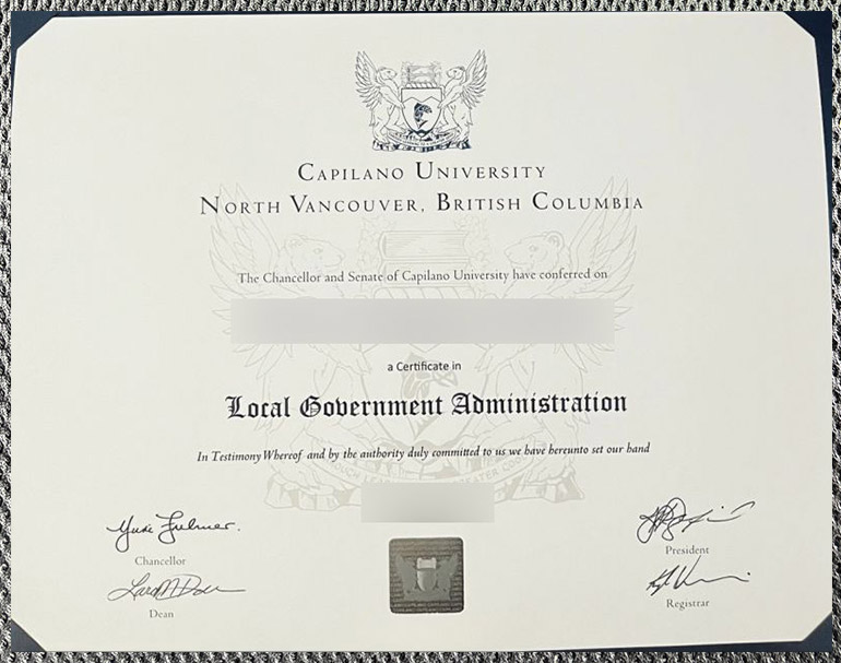 The highest-quality certificate from Capilano University capilano university2