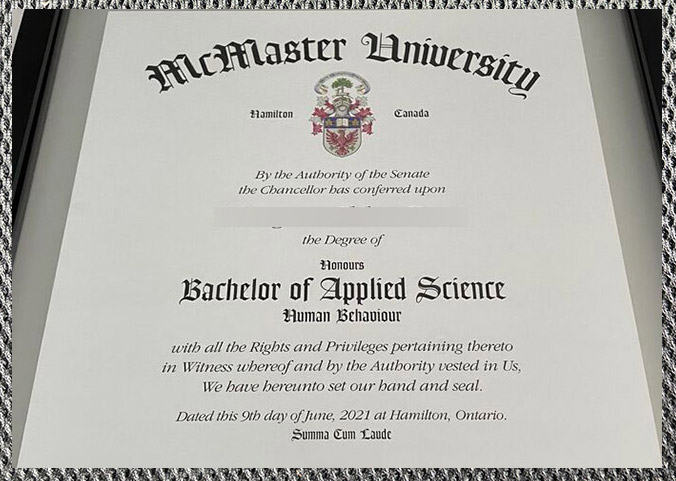 The highest-quality diploma from McMaster University McMaster University3