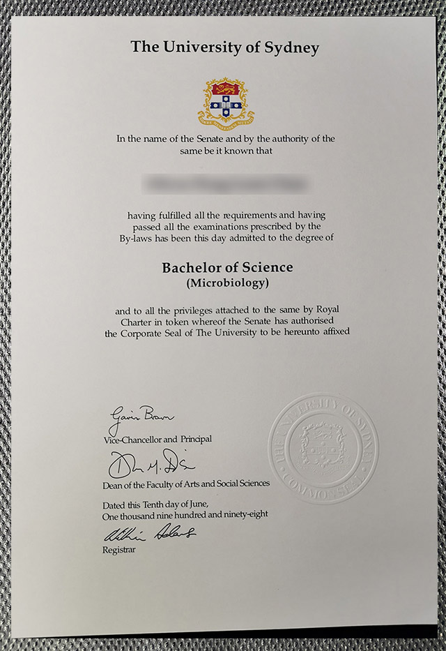 The highest-quality USYD university certificate University Of Sydney5