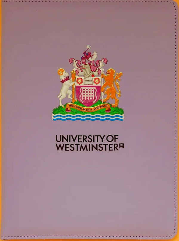 What is the Westminster University certificate like? University Of Westminster Certificate3