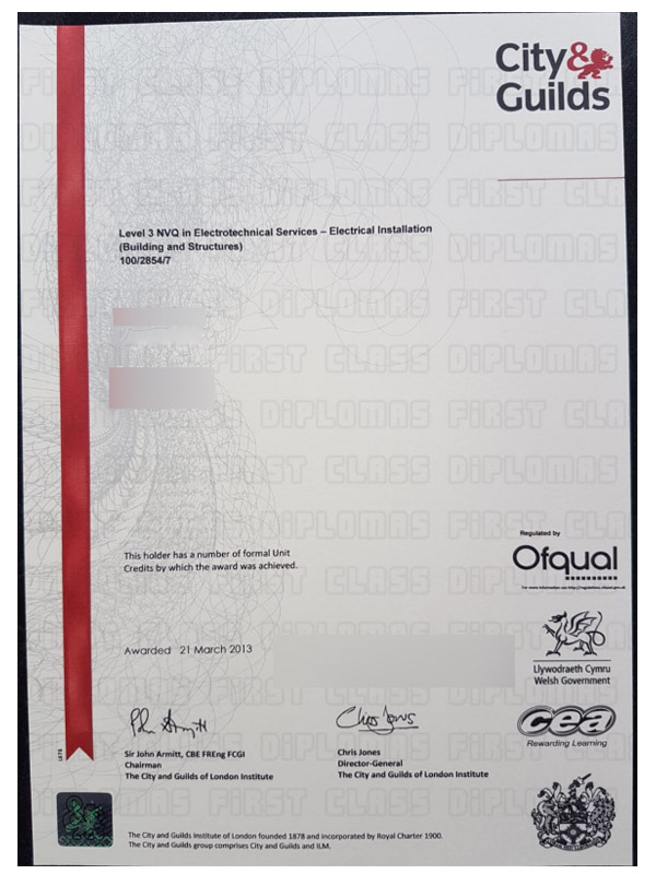 Order online for city and guild electrical industry certificates