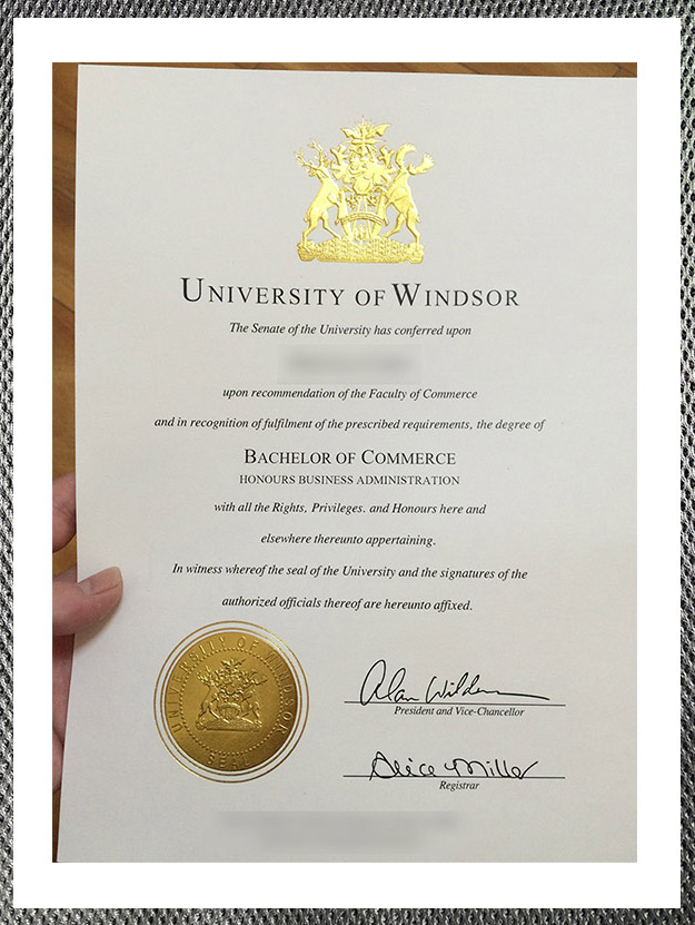 The highest-quality certificate from the University of Windsor